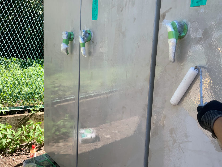 屋外キュービクル塗替